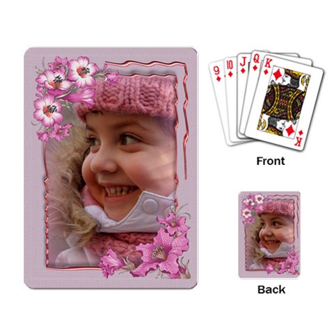 Pretty In Pink Playing Cards By Deborah Back