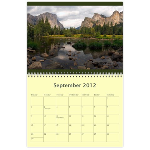 Calendar Yosemite 2012 12 Month By Karl Bralich Sep 2012