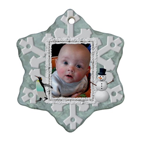 Winter Snowflake Ornament (1 Sided) By Lil Front