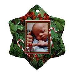 Christmas Candycane Ornament (1 Sided) - Ornament (Snowflake)