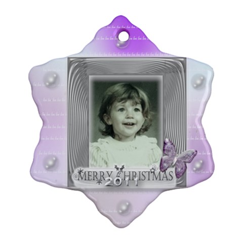 Purple Butterfly Bubble Christmas Tree Ornament By Claire Mcallen Front