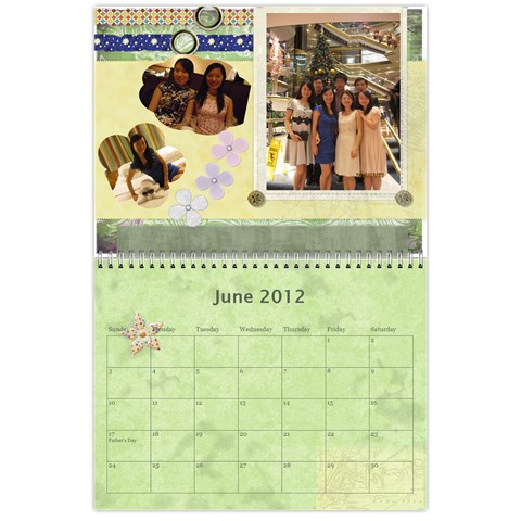 2012 Calendar By Yijie Li Jun 2012