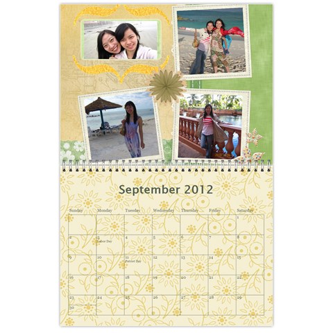 2012 Calendar By Yijie Li Sep 2012