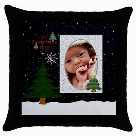 Oh Christmas Tree Throw Pillow Case By Lil Front