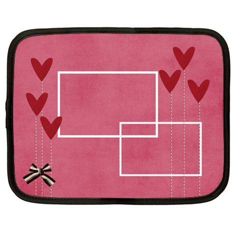 Netbook Case (xxl): Hearts 2 By Jennyl Front