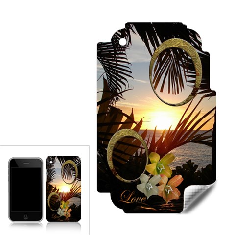 Palm Sunset 2 Frame Apple 3g Skin By Ellan Front