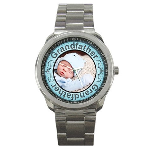 Grandfather Sport Metal Watch By Lil Front