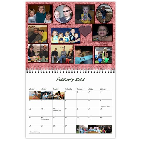 2012 Calendar By Linda Feb 2012