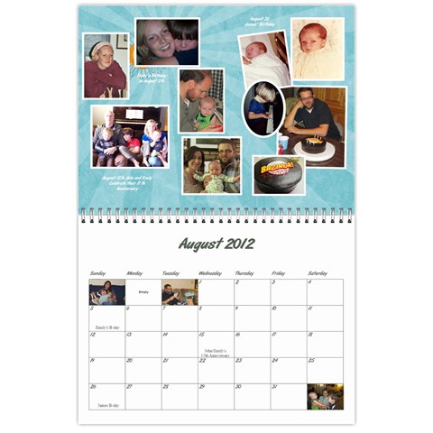 2012 Calendar By Linda Aug 2012