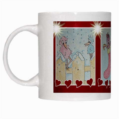 Pink Bird Christmas Mug By Trine Left