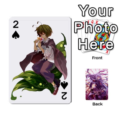 Touhou Playing Card Deck Reisen Back By K Kaze Front - Spade2