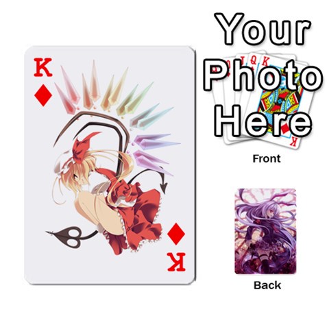 King Touhou Playing Card Deck Reisen Back By K Kaze Front - DiamondK