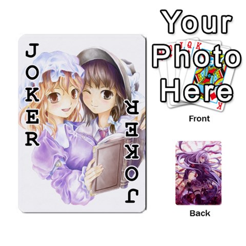 Touhou Playing Card Deck Reisen Back By K Kaze Front - Joker1