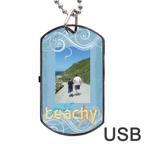 Just Beachy Sunny Days Data Dog Tag By Catvinnat Front
