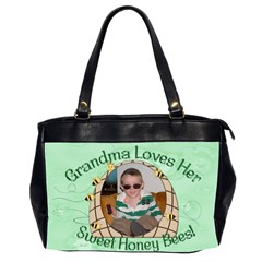 Grandma Loves Her Sweet Honey Bees Two Sided - Oversize Office Handbag (2 Sides)