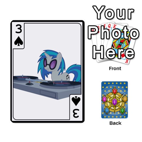 My Little Pony Friendship Is Magic Season 1 Playing Card Deck By K Kaze Front - Spade3