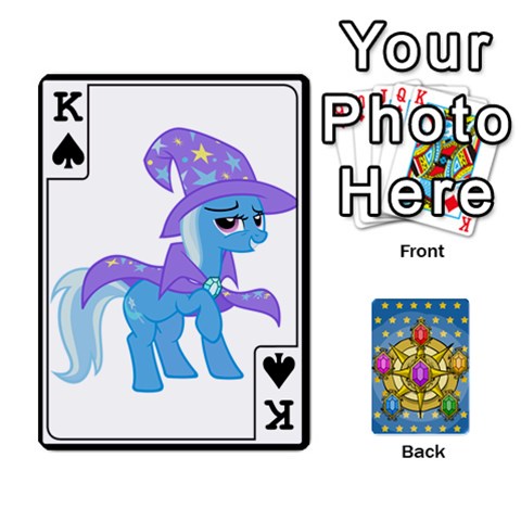 King My Little Pony Friendship Is Magic Season 1 Playing Card Deck By K Kaze Front - SpadeK