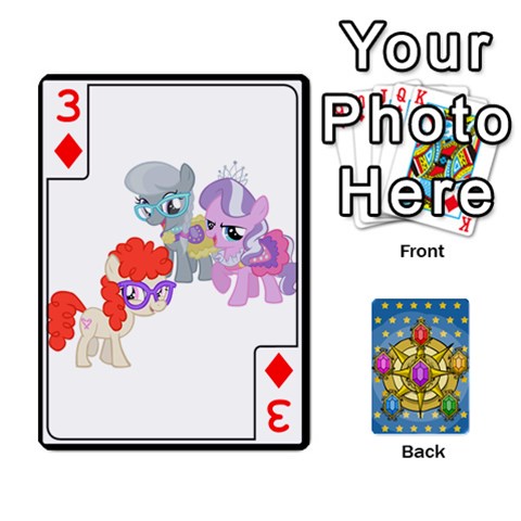 My Little Pony Friendship Is Magic Season 1 Playing Card Deck By K Kaze Front - Diamond3