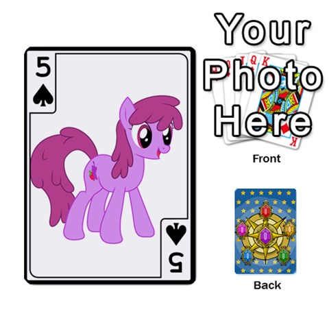 My Little Pony Friendship Is Magic Season 1 Playing Card Deck By K Kaze Front - Spade5