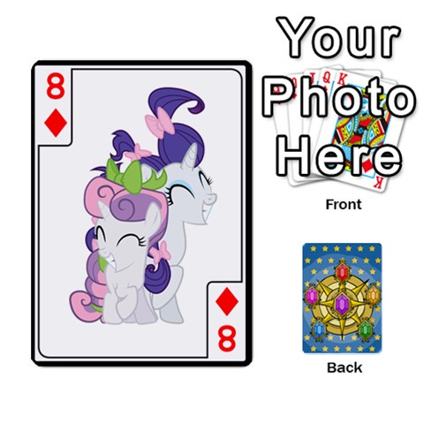My Little Pony Friendship Is Magic Season 1 Playing Card Deck By K Kaze Front - Diamond8