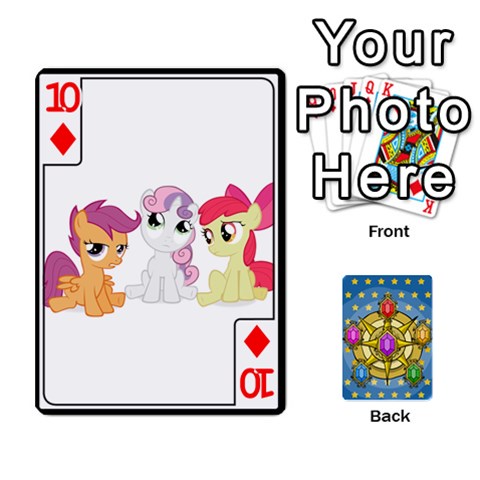 My Little Pony Friendship Is Magic Season 1 Playing Card Deck By K Kaze Front - Diamond10