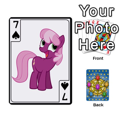 My Little Pony Friendship Is Magic Season 1 Playing Card Deck By K Kaze Front - Spade7