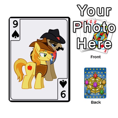 My Little Pony Friendship Is Magic Season 1 Playing Card Deck By K Kaze Front - Spade9