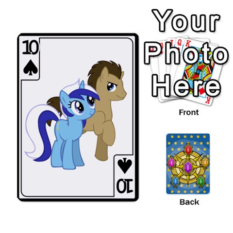 My Little Pony Friendship Is Magic Season 1 Playing Card Deck By K Kaze Front - Spade10