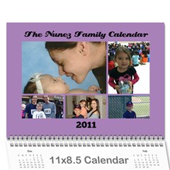 NunezFamilyCalendar - Wall Calendar 11  x 8.5  (12-Months)