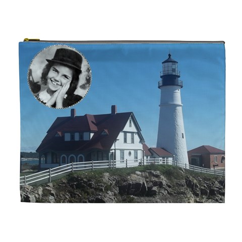 Light House Xl Cosmetic Bag By Kim Blair Front