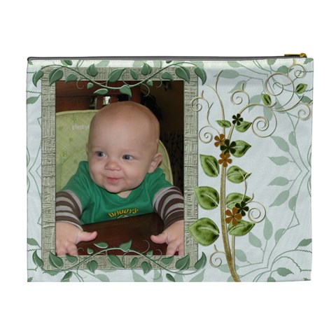 Green Nature Xl Cosmetic Bag By Lil Back