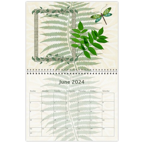 Green Nature 12 Month Wall Calendar By Lil Jun 2024