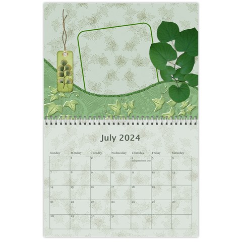 Green Nature 12 Month Wall Calendar By Lil Jul 2024