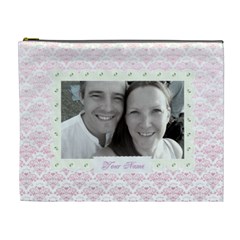 Pink to lilac heart classic toile love cosmetic bag xl - Cosmetic Bag (XL)