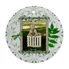 Green Nature Round Ornament (2 Sided) - Round Ornament (Two Sides)