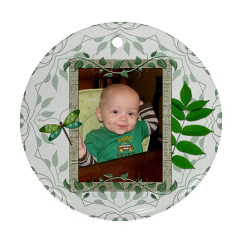 Green Nature Round Ornament (2 Sided) By Lil Back