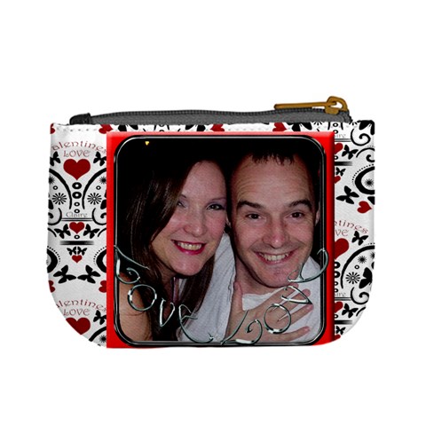 Red Framed Cute And Funky Girlfriend Valentines Mini Purse By Claire Mcallen Back