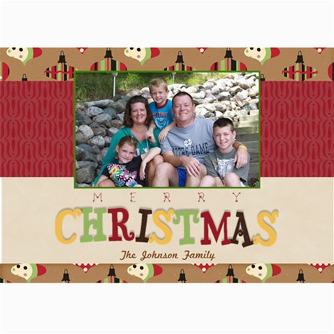 Merry Christmas 5x7 By Lana Laflen 7 x5  Photo Card - 8