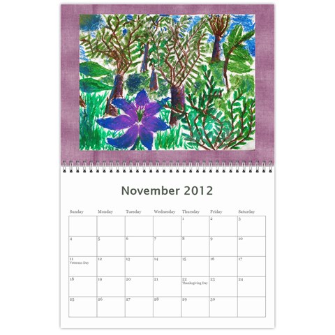 2012 Calendar By Jiji Li Nov 2012
