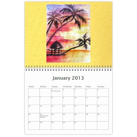 2012 Calendar By Jiji Li Jan 2013