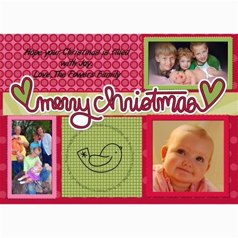 2011 Christmascard By Linnell Fowers 7 x5  Photo Card - 2