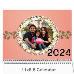 2024 Happy Family 11x8.5 - Wall Calendar 11  x 8.5  (12-Months)