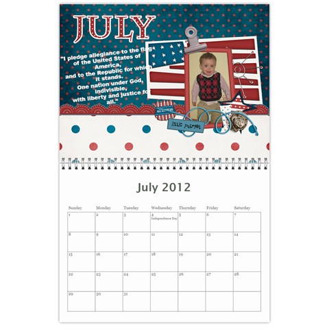 Calendar By Lenette Jul 2012