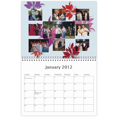 2012 Calendar For Christmas By Bertie Jan 2012