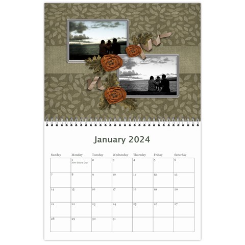Wall Calendar 11 X 8 5 : Cherished Memories By Jennyl Jan 2024