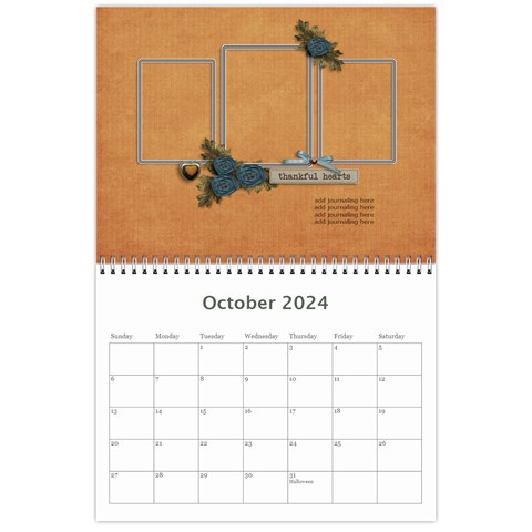 Wall Calendar 11 X 8 5 : Cherished Memories By Jennyl Oct 2024