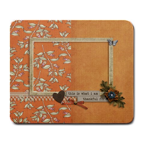 Large Mousepad: Thankful 3 By Jennyl Front