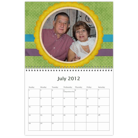 Calendario Jorge By Edna Jul 2012