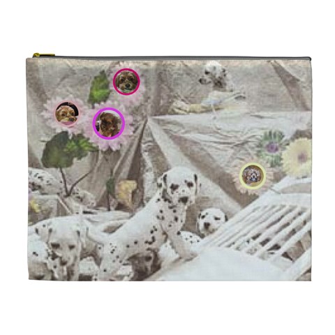 Puppy Love Cosmetic Bag By Birkie Front
