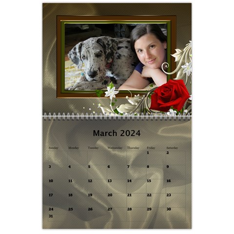 Valentine Wall Calendar (any Year) By Deborah Mar 2024